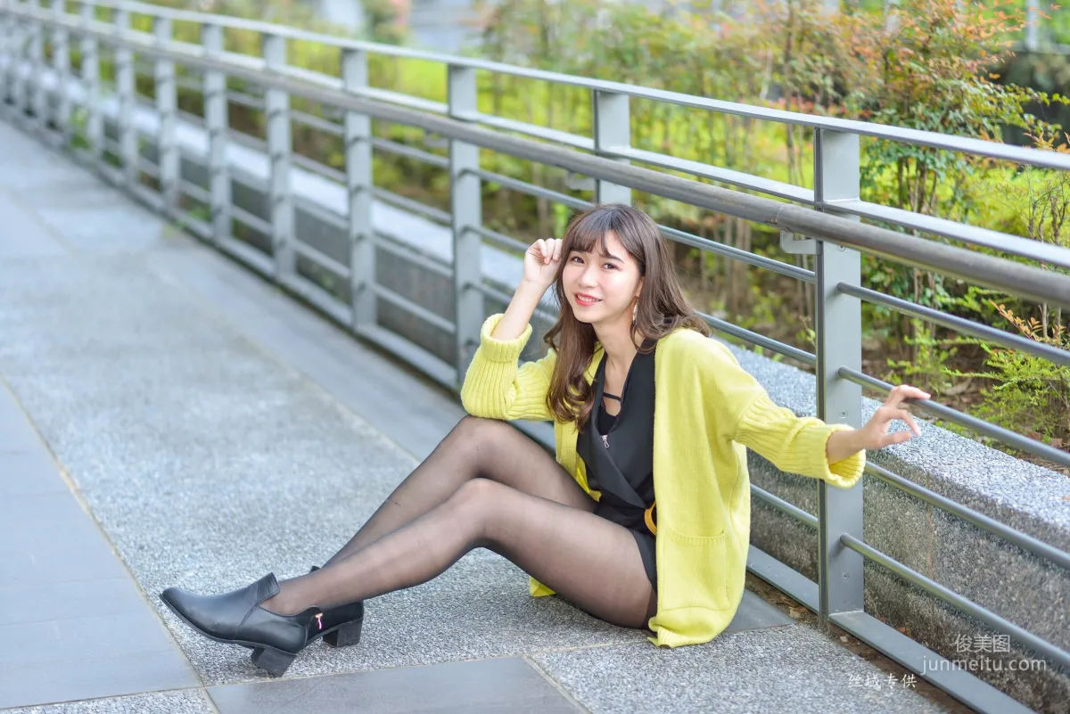 [Taiwan Beauties] Ti Ti National Taiwan Museum of Fine Arts. Fashion Black Stockings Street Snap Photo Set photo 48