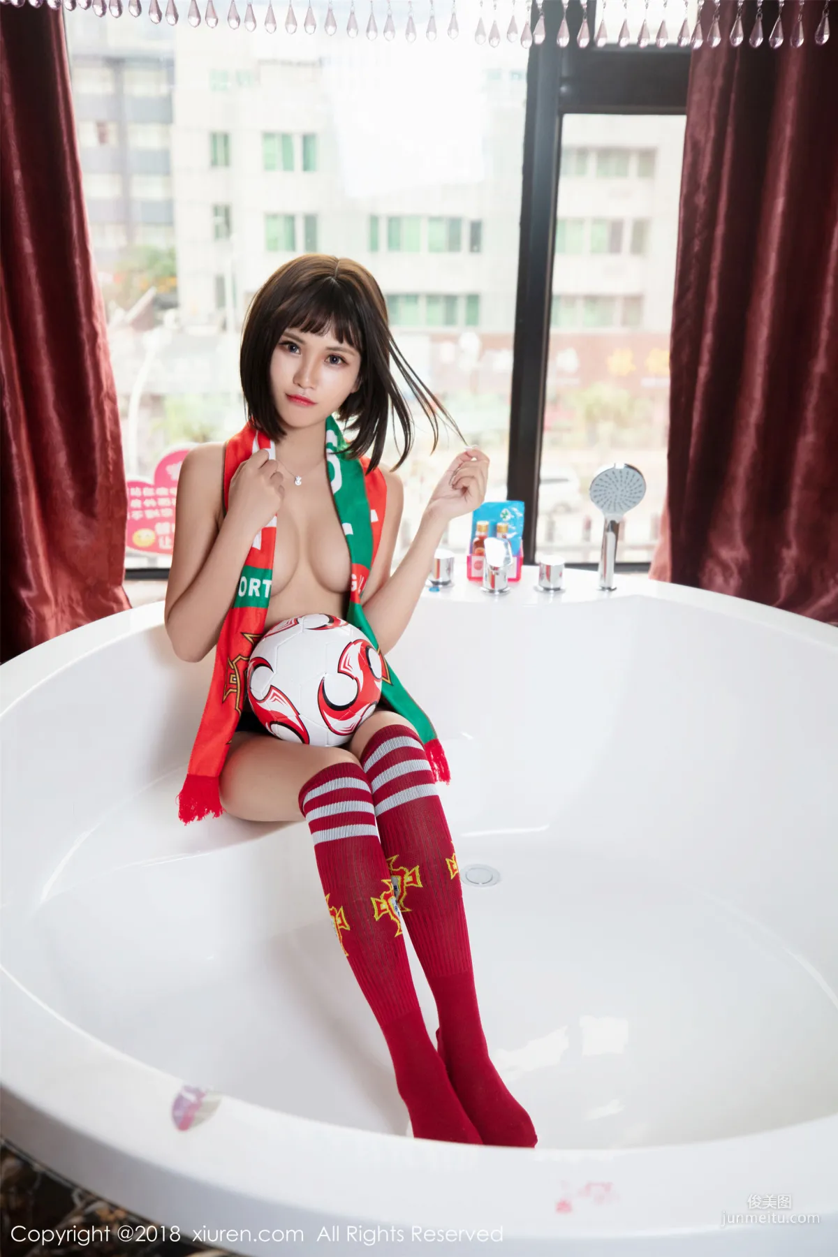 Meng Baoer BoA, World Cup Soccer Baby and Bathroom Cream Smearing [XiuRen] No.1083 Photo Set photo 3