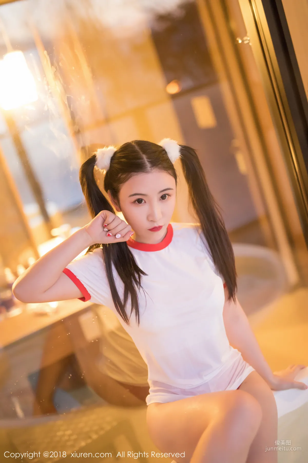 Fei Yueying Cherry Twin Tails Wet Body Temptation [XiuRen] No.1064 Photo Set photo 33