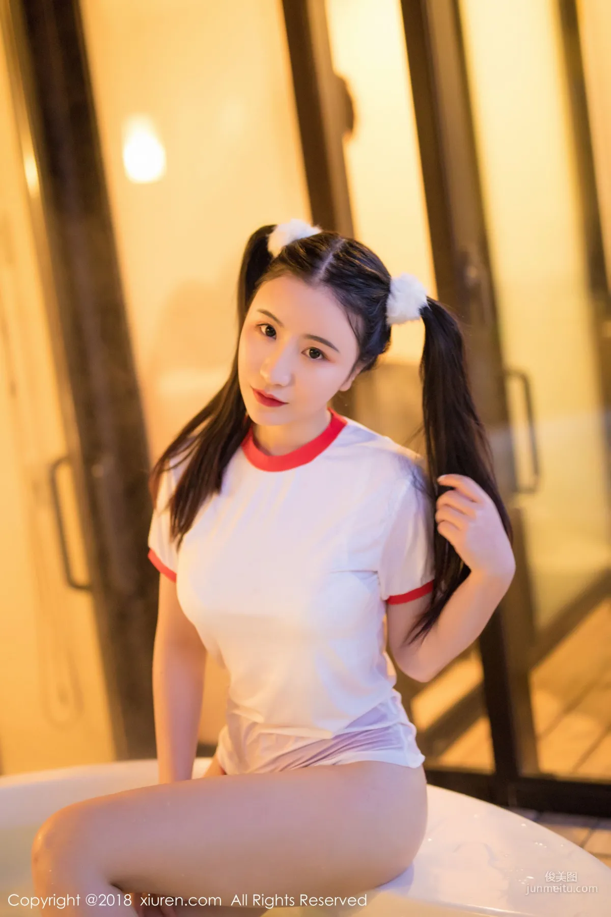 Fei Yueying Cherry Twin Tails Wet Body Temptation [XiuRen] No.1064 Photo Set photo 31