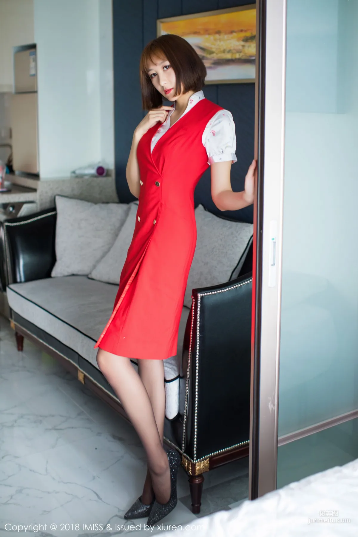 Jiuwei Ivy, Flight Attendant Uniform Stockings Legs Seduction [IMISS] Vol.276 Photo Set photo 9