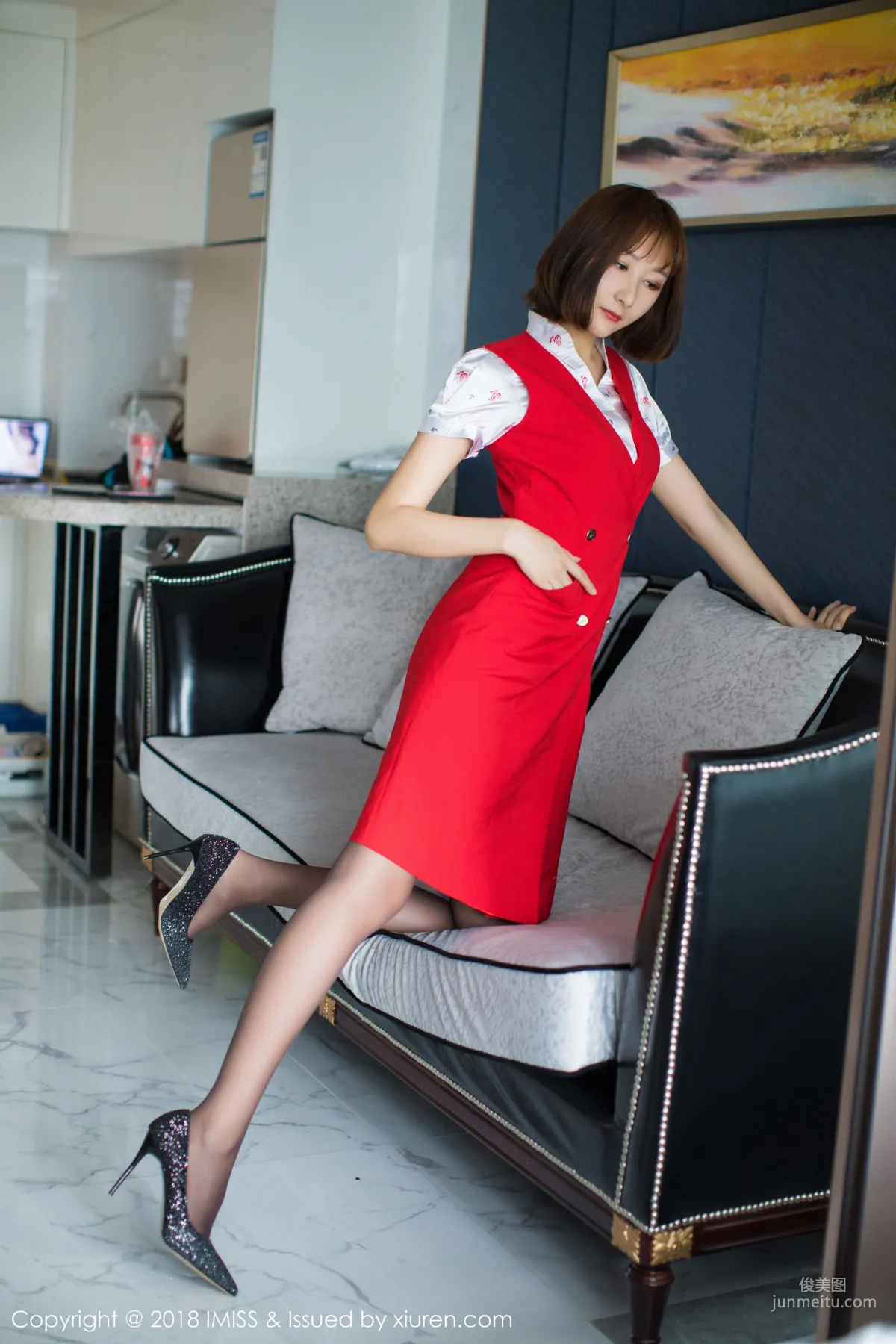 Jiuwei Ivy, Flight Attendant Uniform Stockings Legs Seduction [IMISS] Vol.276 Photo Set photo 6