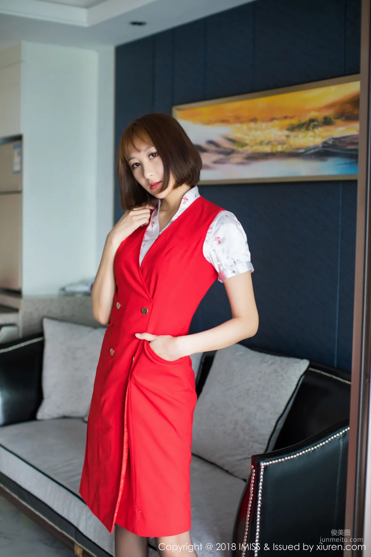 Jiuwei Ivy, Flight Attendant Uniform Stockings Legs Seduction [IMISS] Vol.276 Photo Set photo 8