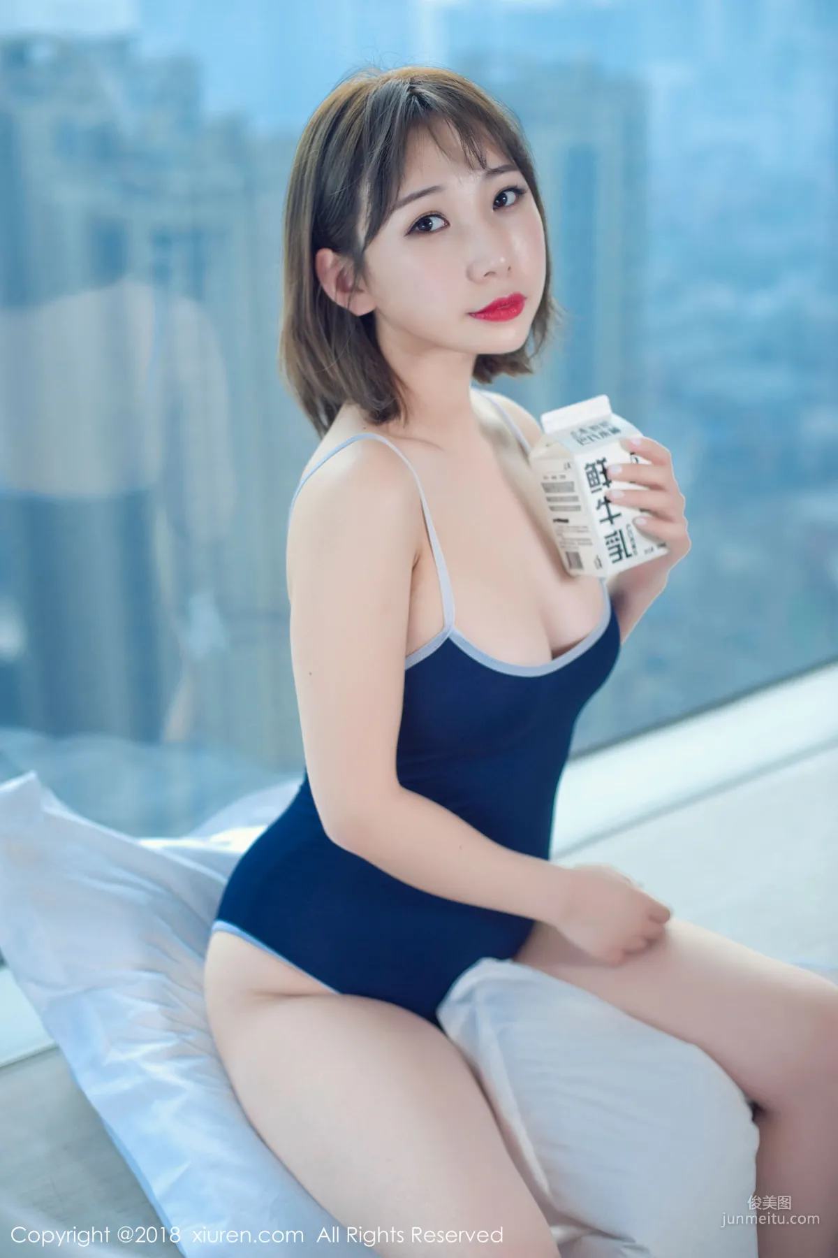Zhi En, Ballet Practice Clothes Wet and Seductive + Japanese School Swimsuit [XiuRen] No.1147 Photo Set photo 40