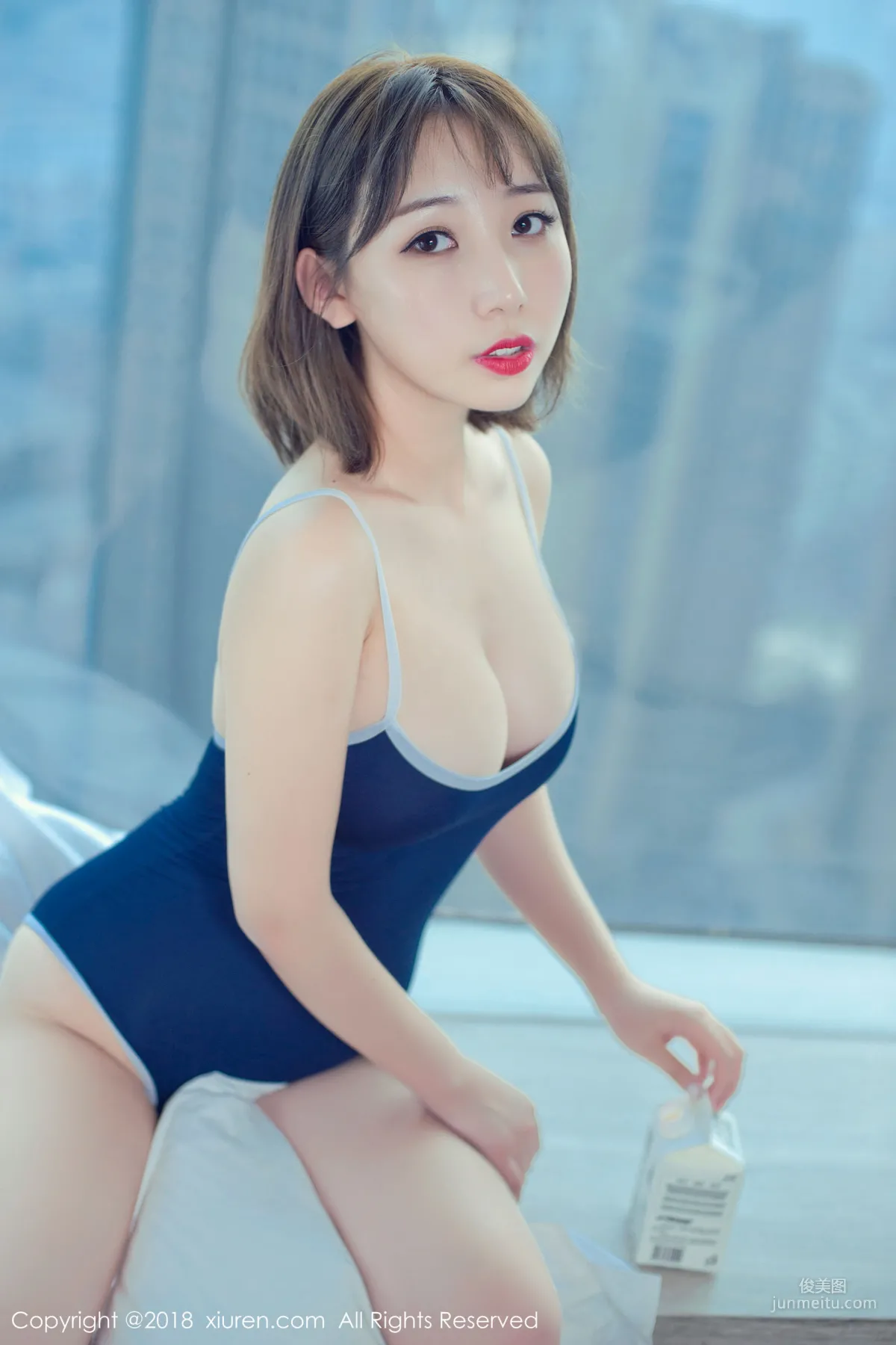 Zhi En, Ballet Practice Clothes Wet and Seductive + Japanese School Swimsuit [XiuRen] No.1147 Photo Set photo 42