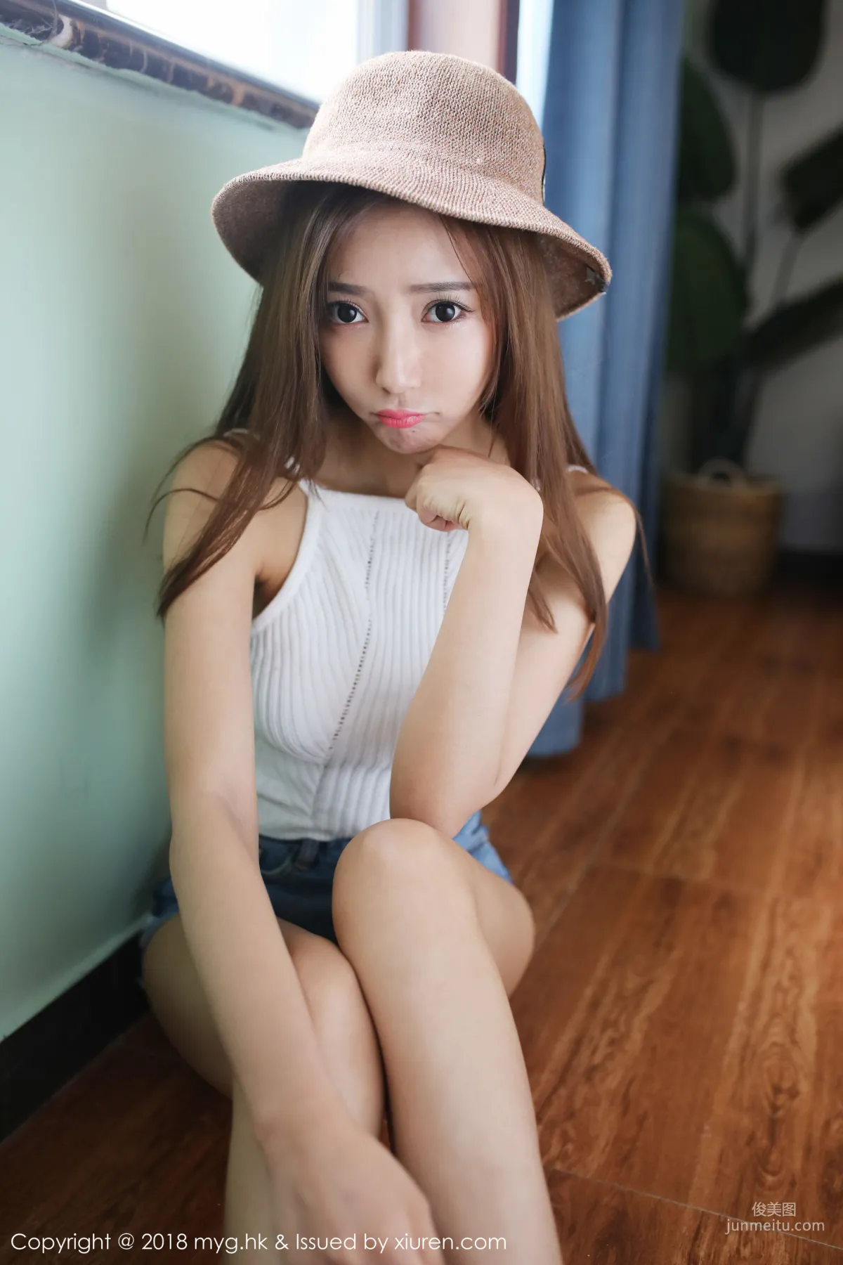 Yanni Wang, Straw Hat Girl + OL Beauty, [MyGirl] Vol.312 Photo Set photo 3