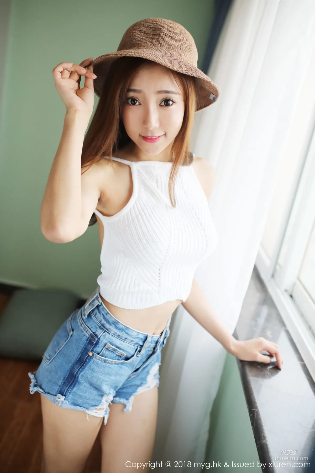 Yanni Wang, Straw Hat Girl + OL Beauty, [MyGirl] Vol.312 Photo Set photo 40