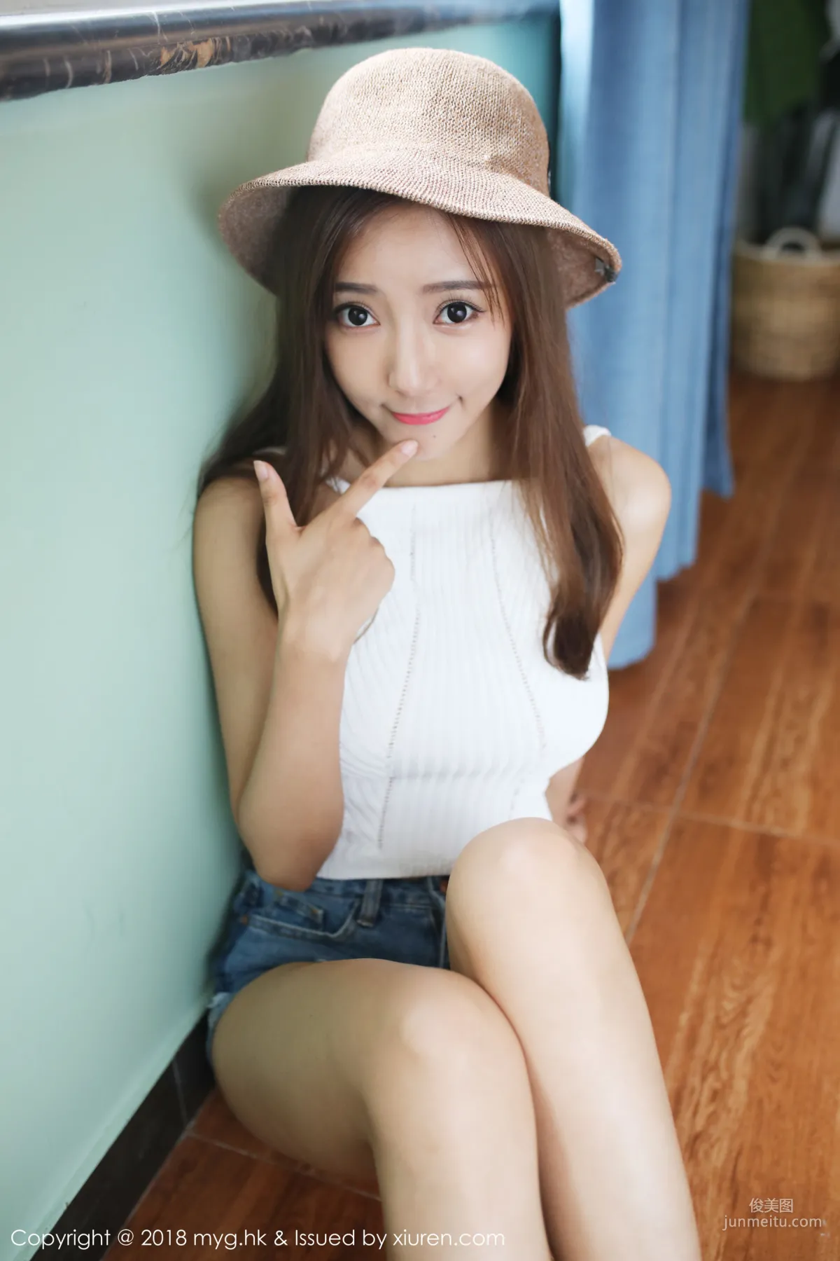 Yanni Wang, Straw Hat Girl + OL Beauty, [MyGirl] Vol.312 Photo Set photo 31