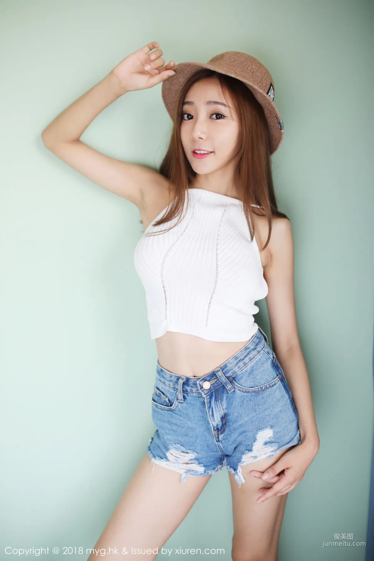 Yanni Wang, Straw Hat Girl + OL Beauty, [MyGirl] Vol.312 Photo Set photo 41
