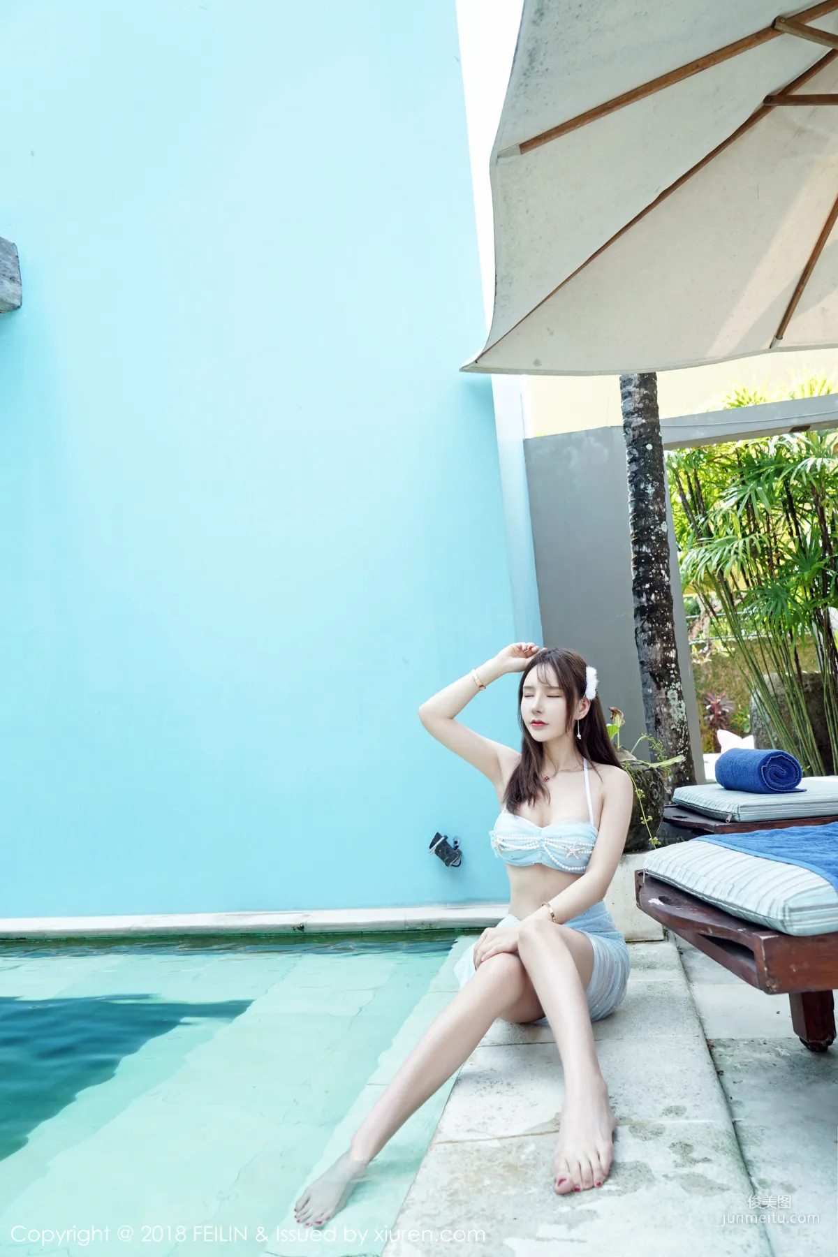 Zhou Yuxi, Faintly Visible Curve Temptation [FeiLin] VOL.163 Photo Set photo 21