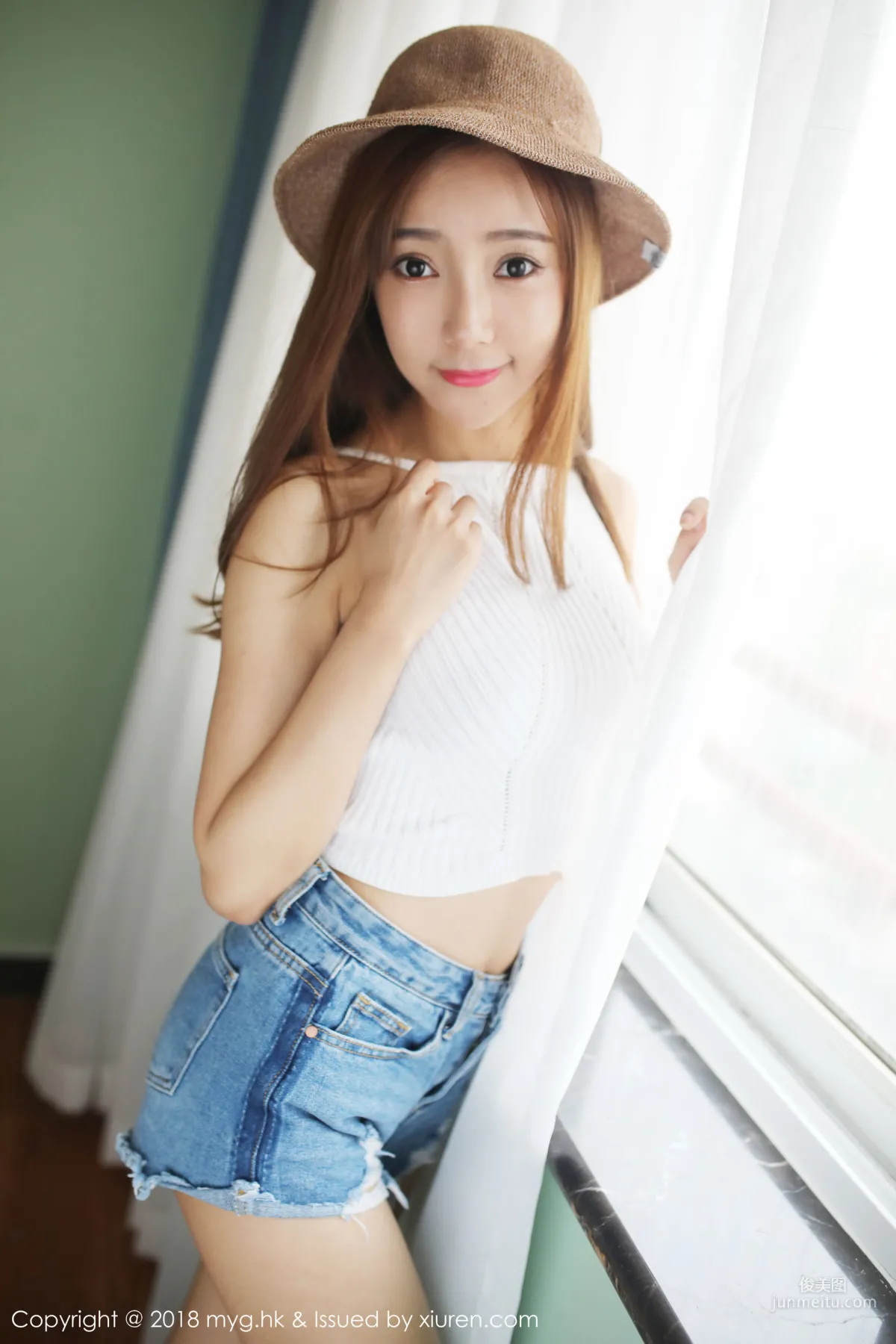Yanni Wang, Straw Hat Girl + OL Beauty, [MyGirl] Vol.312 Photo Set photo 38