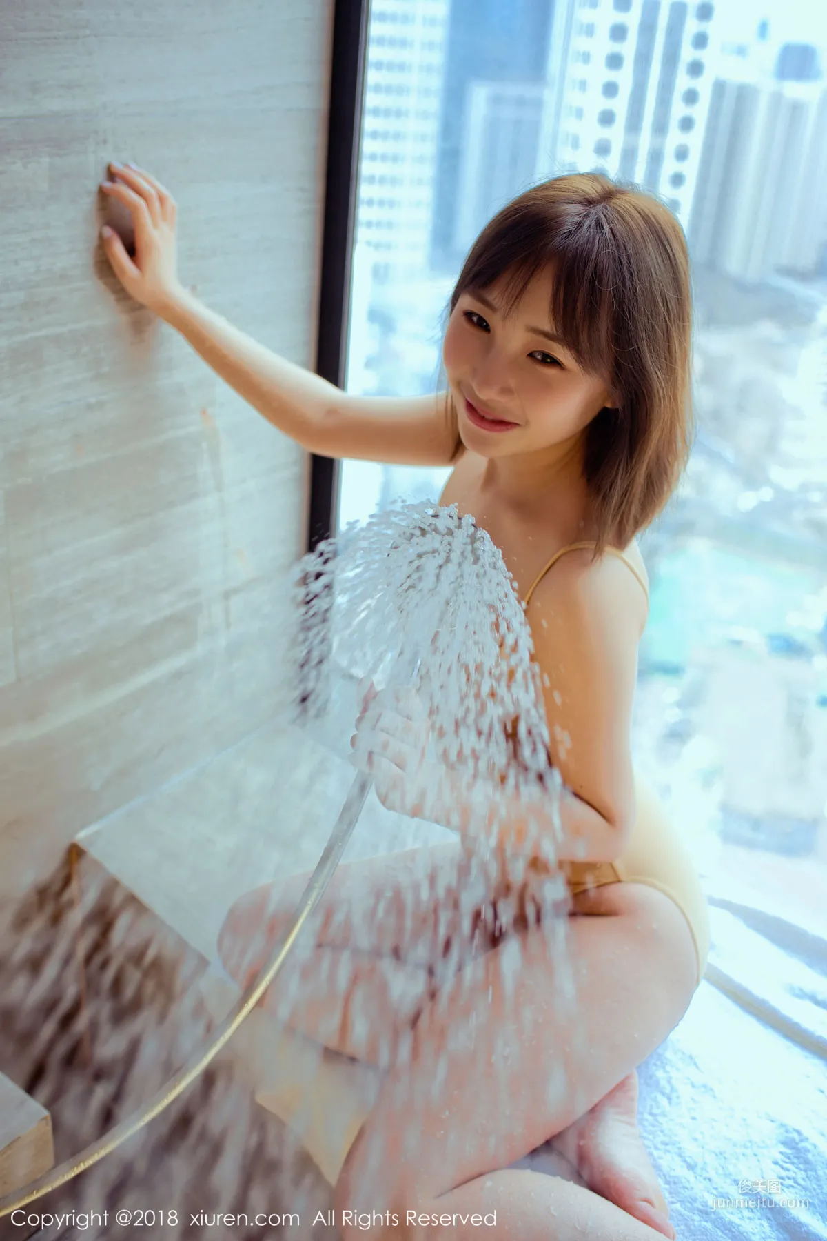 Zhi En, Ballet Practice Clothes Wet and Seductive + Japanese School Swimsuit [XiuRen] No.1147 Photo Set photo 36