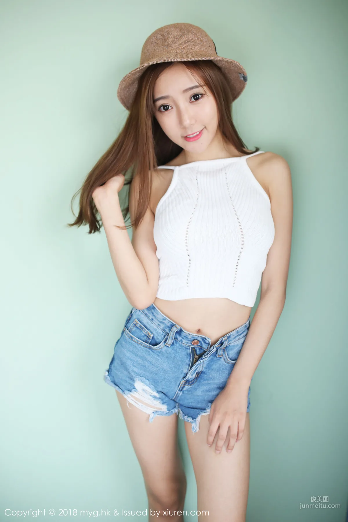 Yanni Wang, Straw Hat Girl + OL Beauty, [MyGirl] Vol.312 Photo Set photo 44