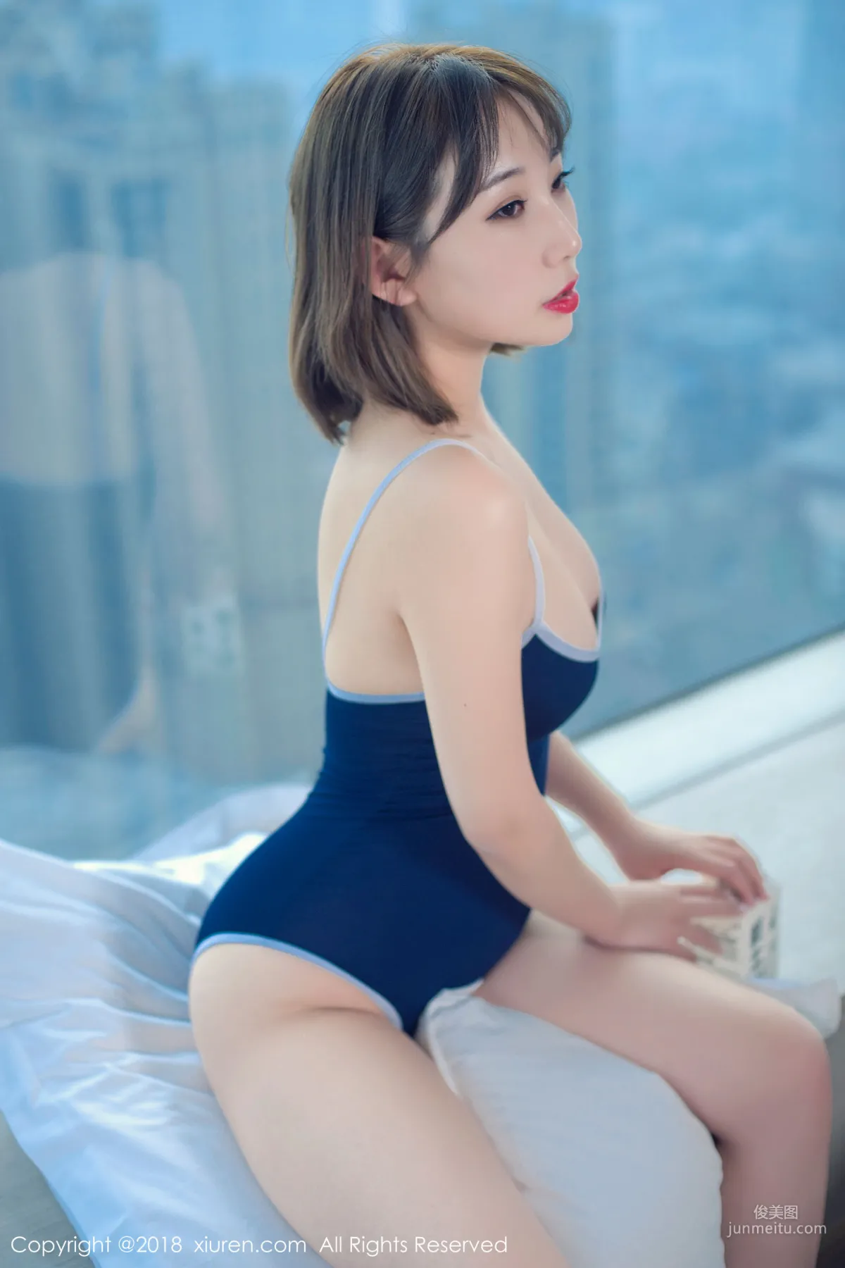 Zhi En, Ballet Practice Clothes Wet and Seductive + Japanese School Swimsuit [XiuRen] No.1147 Photo Set photo 43