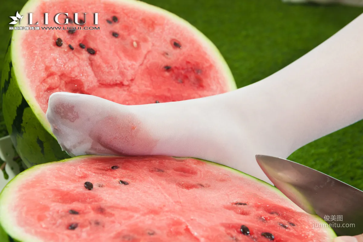 腿模小戈《白丝西瓜少女》 [丽柜Ligui] 网络丽人 写真集12