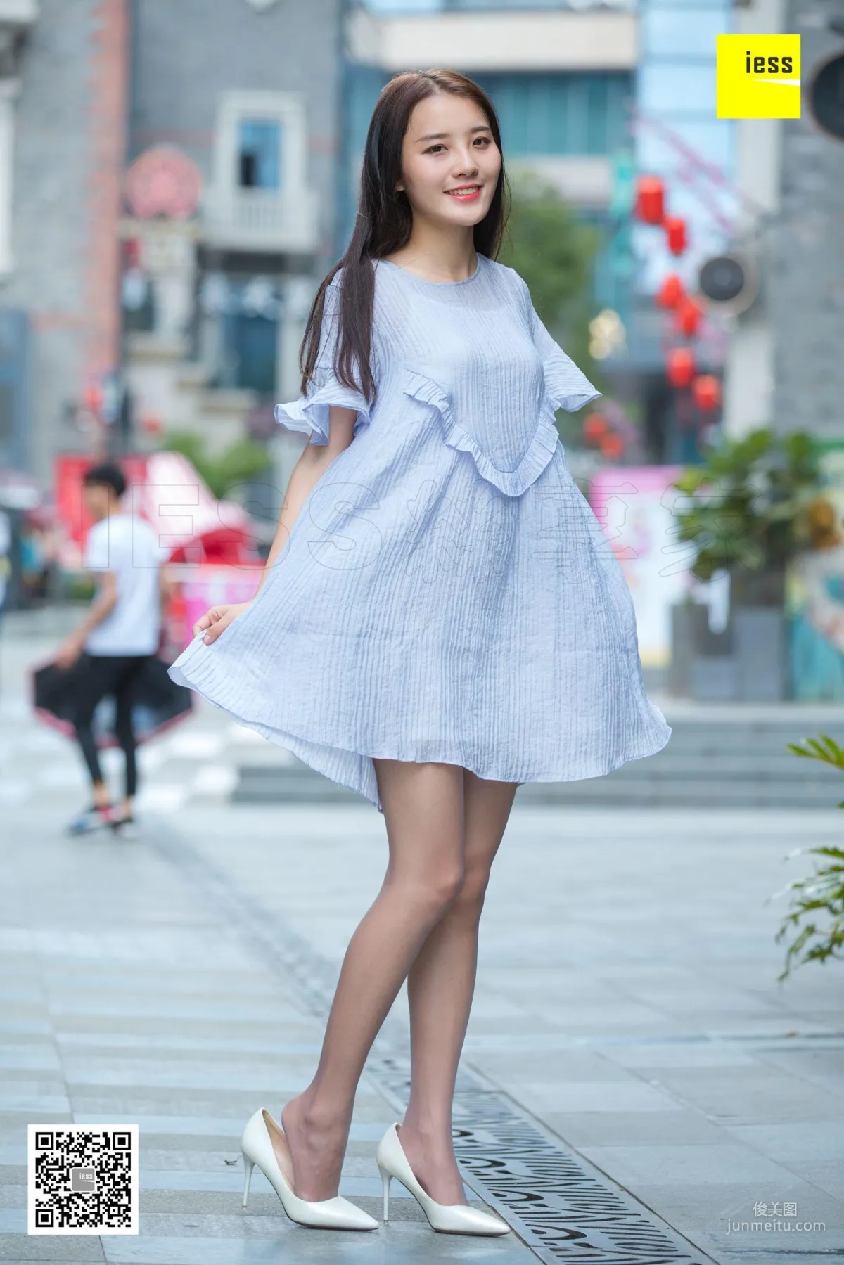 模特婉萍 《婉萍素雅风灰丝》[异思趣向IESS] 写真集90