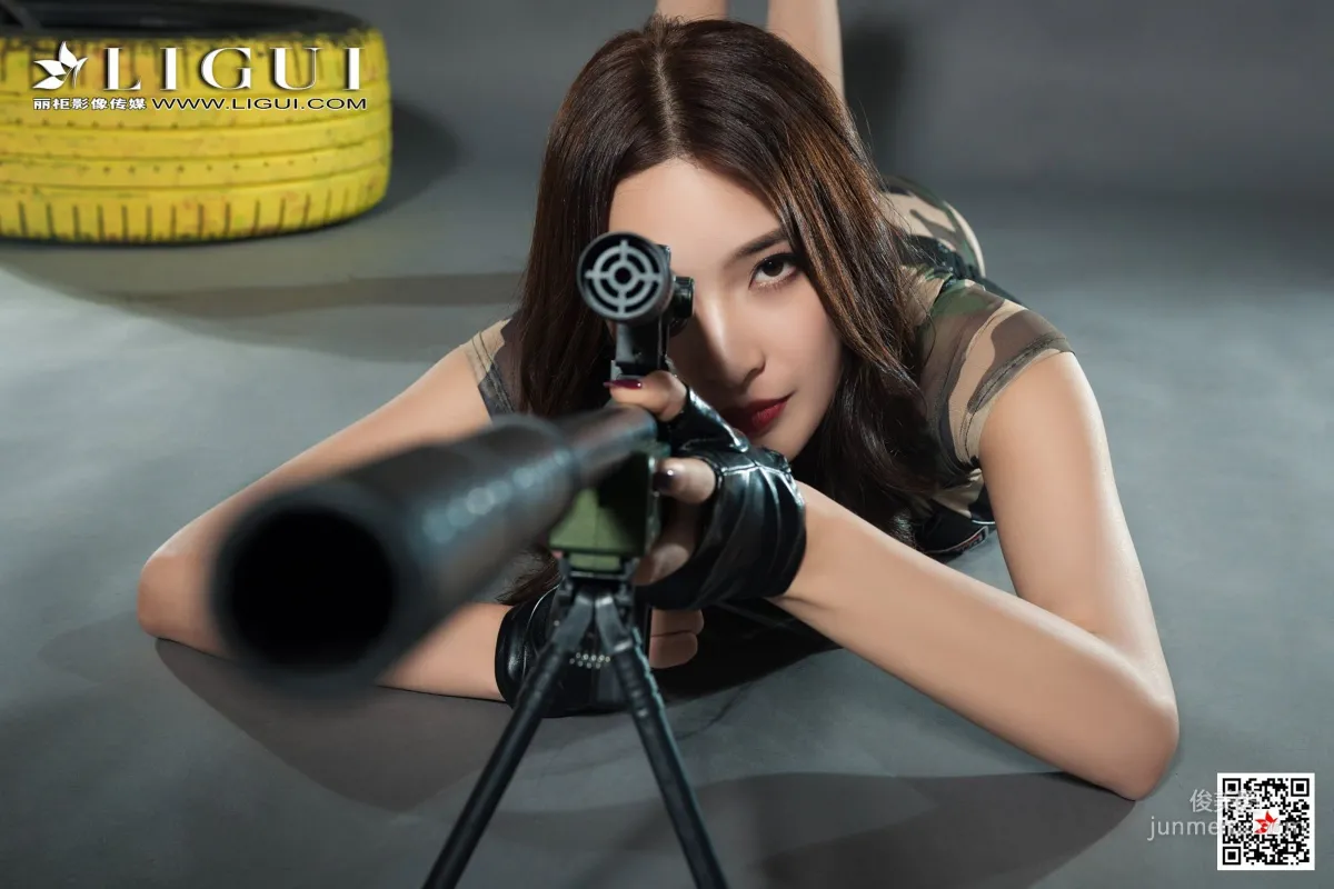 Leg Model Xuegao, Camo Female Soldier COS Stockings and Beautiful Legs [Ligui] Web Beauty Photo Set photo 18