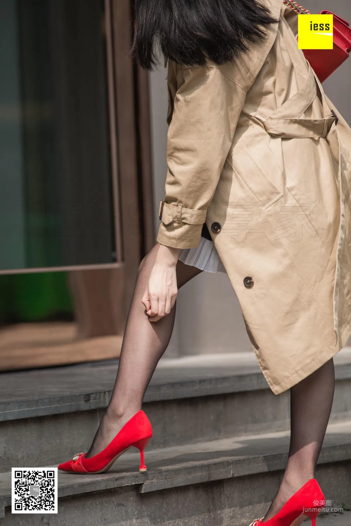 Model Shanshan, Elegant Trench Coat Little Red High, [IESS] Photo Set photo 42