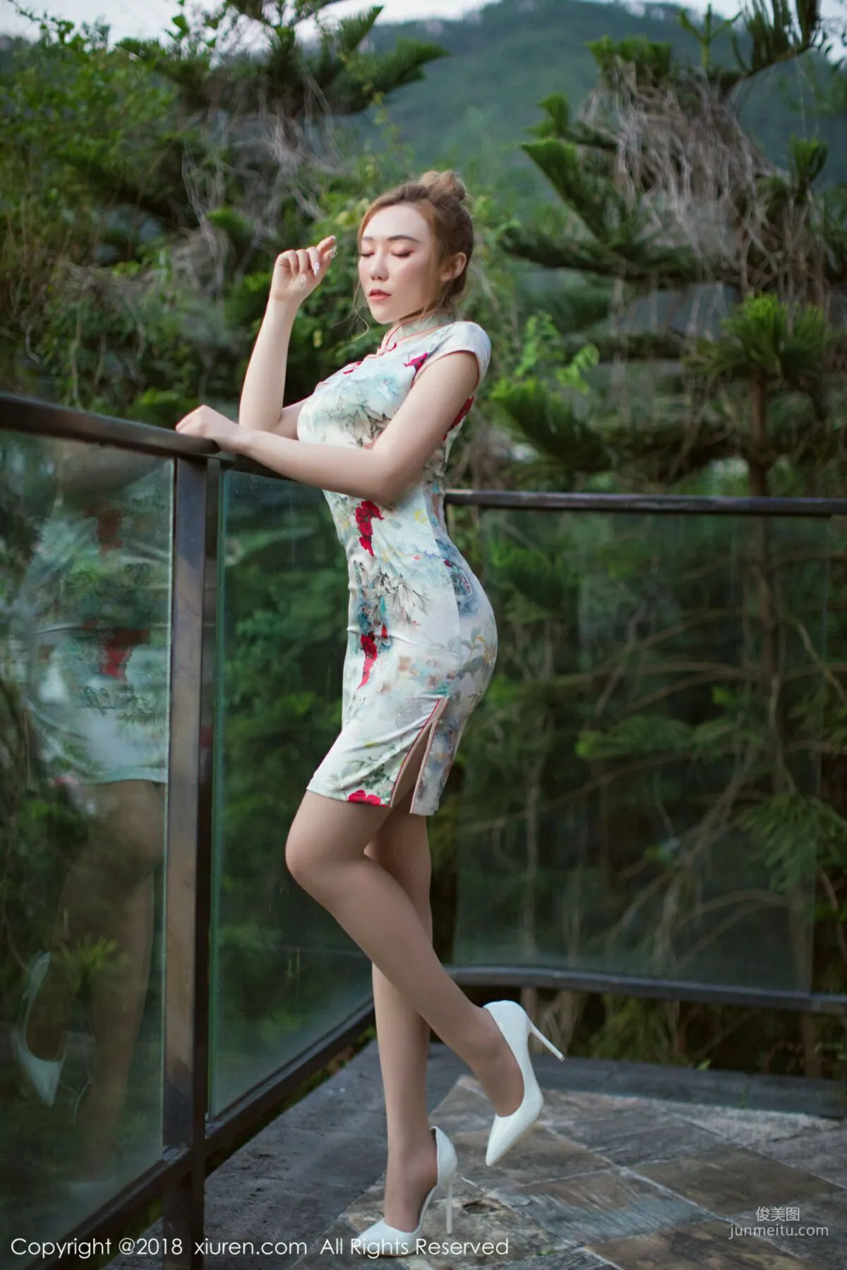 Menghanyao baby Qipao + Bodysuit Nude Stockings Series~~ [XiuRen] No.1237 Photo Set photo 12
