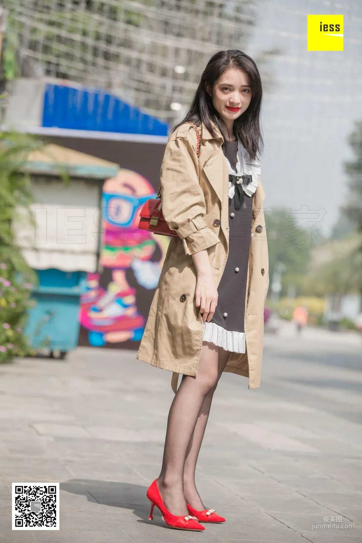 Model Shanshan, Elegant Trench Coat Little Red High, [IESS] Photo Set photo 54
