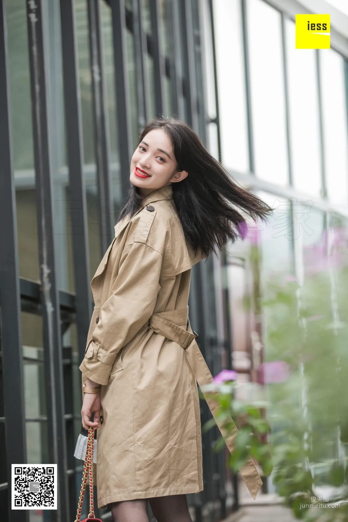 Model Shanshan, Elegant Trench Coat Little Red High, [IESS] Photo Set photo 32