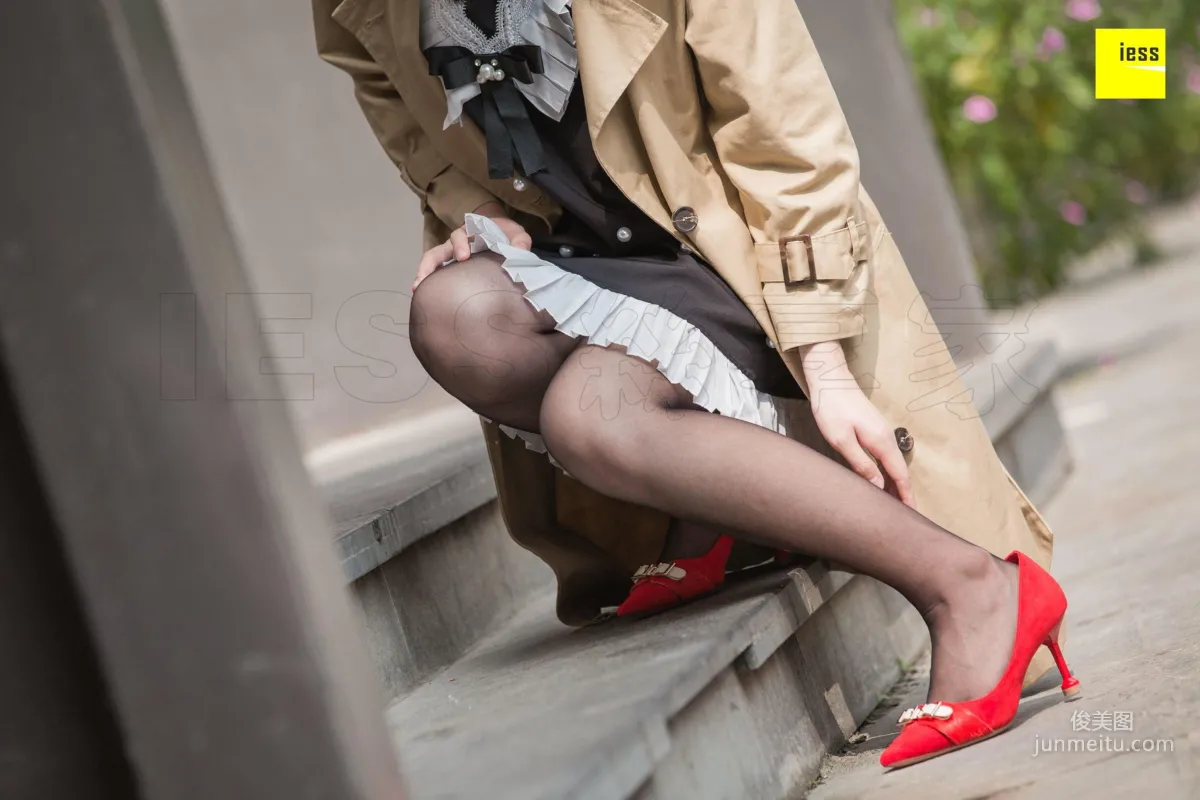 Model Shanshan, Elegant Trench Coat Little Red High, [IESS] Photo Set photo 48