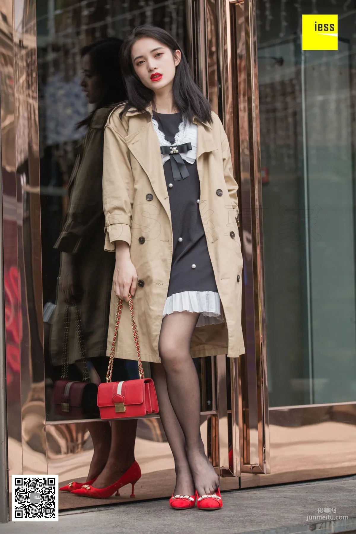 Model Shanshan, Elegant Trench Coat Little Red High, [IESS] Photo Set photo 68
