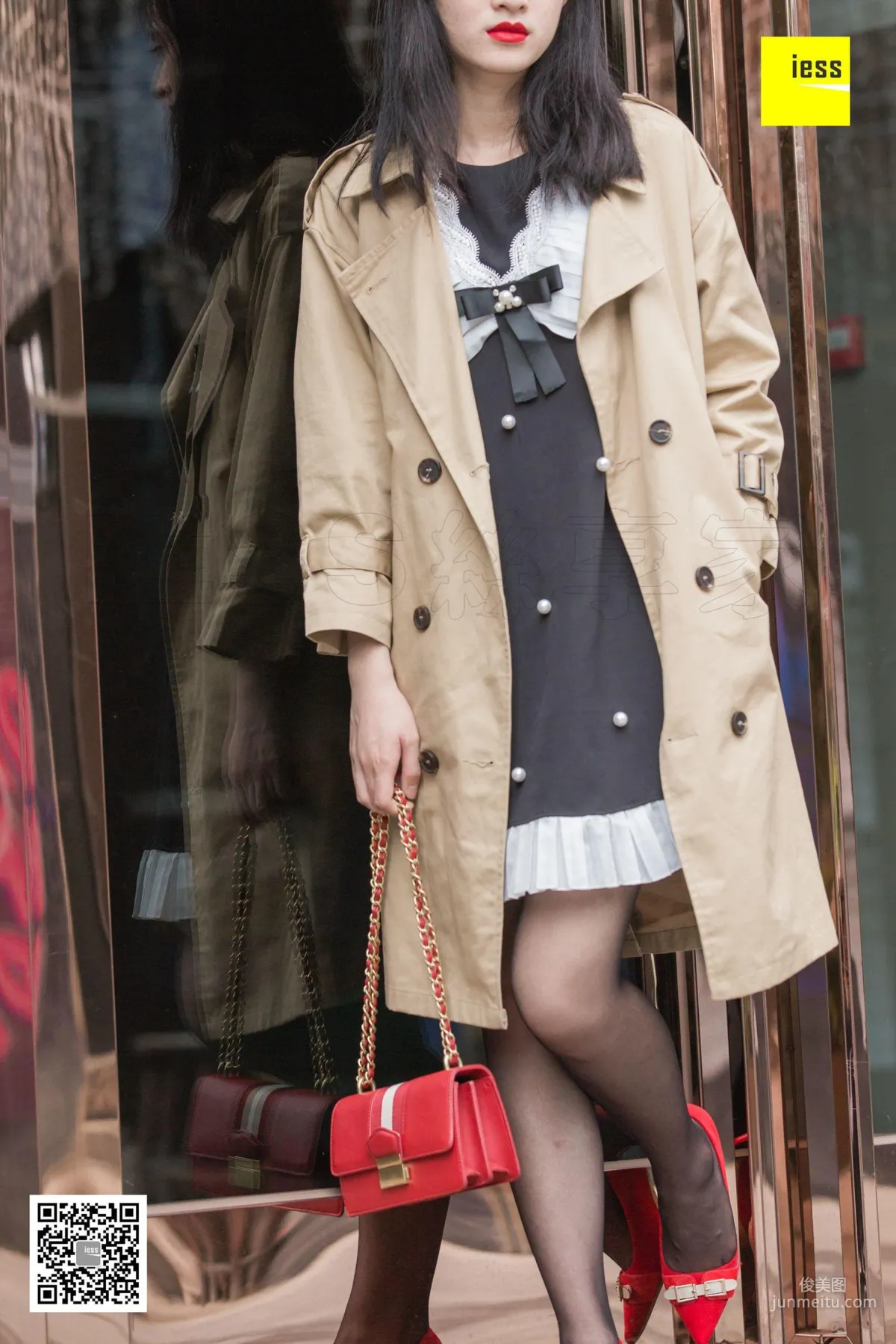 Model Shanshan, Elegant Trench Coat Little Red High, [IESS] Photo Set photo 73