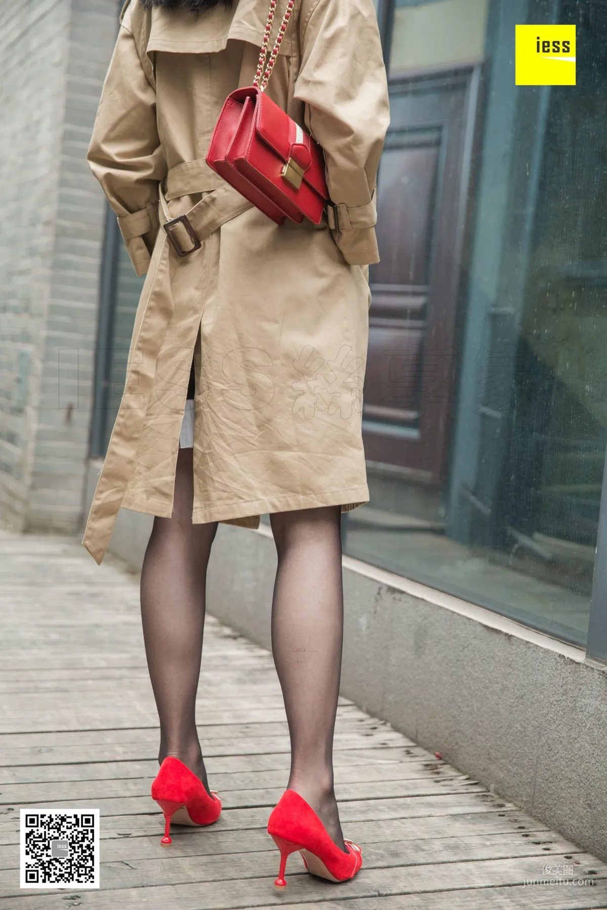 Model Shanshan, Elegant Trench Coat Little Red High, [IESS] Photo Set photo 5