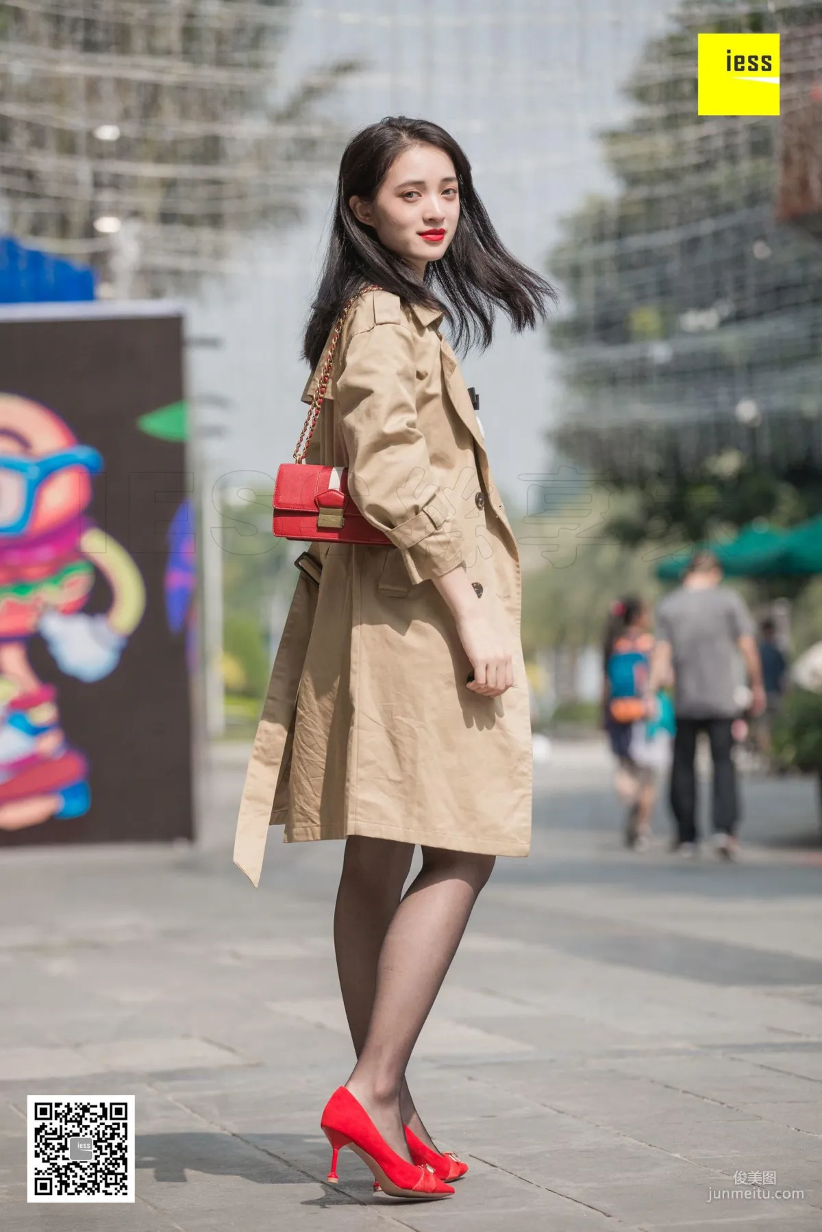 Model Shanshan, Elegant Trench Coat Little Red High, [IESS] Photo Set photo 55