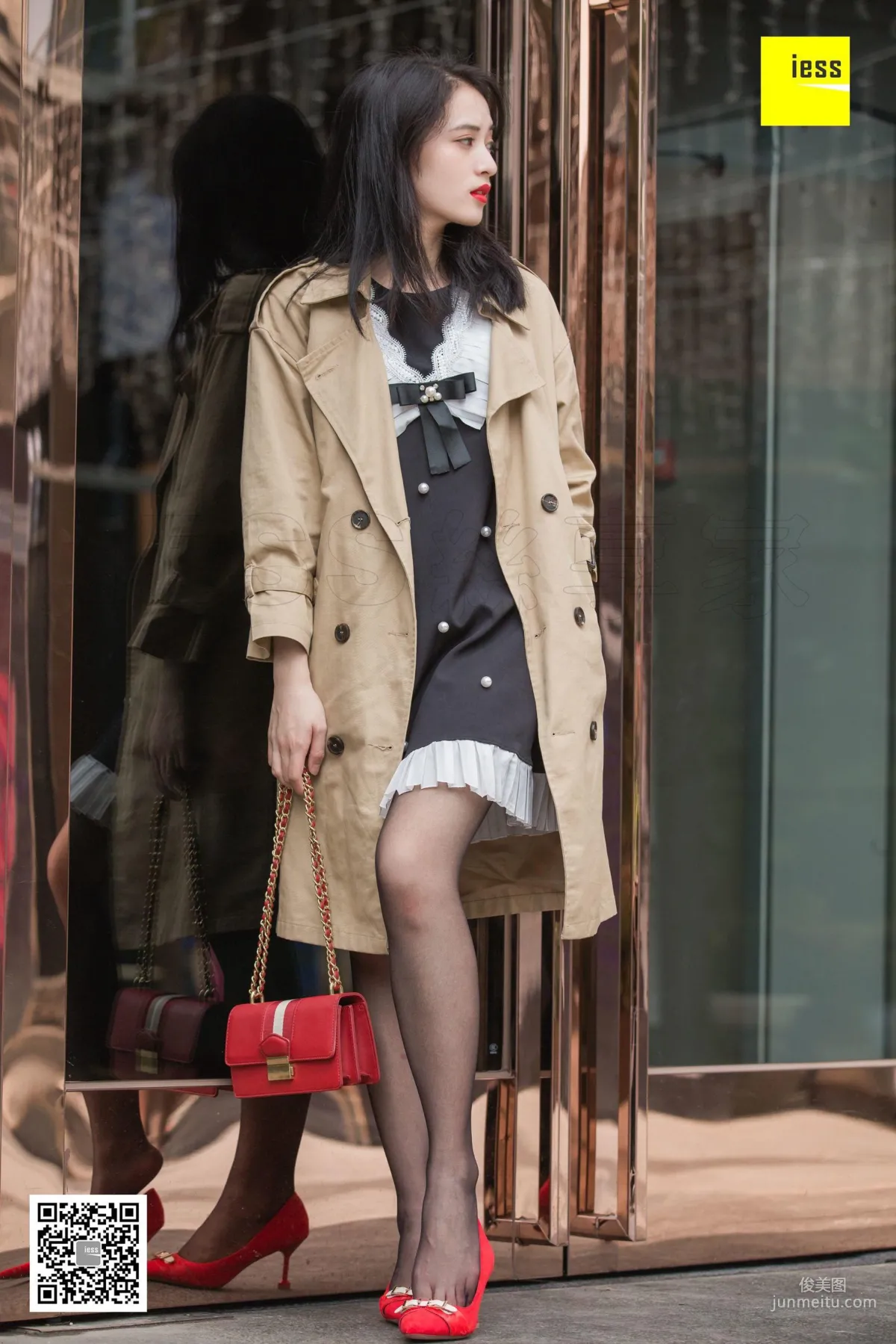 Model Shanshan, Elegant Trench Coat Little Red High, [IESS] Photo Set photo 71