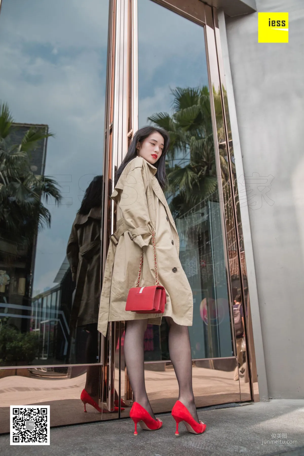 Model Shanshan, Elegant Trench Coat Little Red High, [IESS] Photo Set photo 81