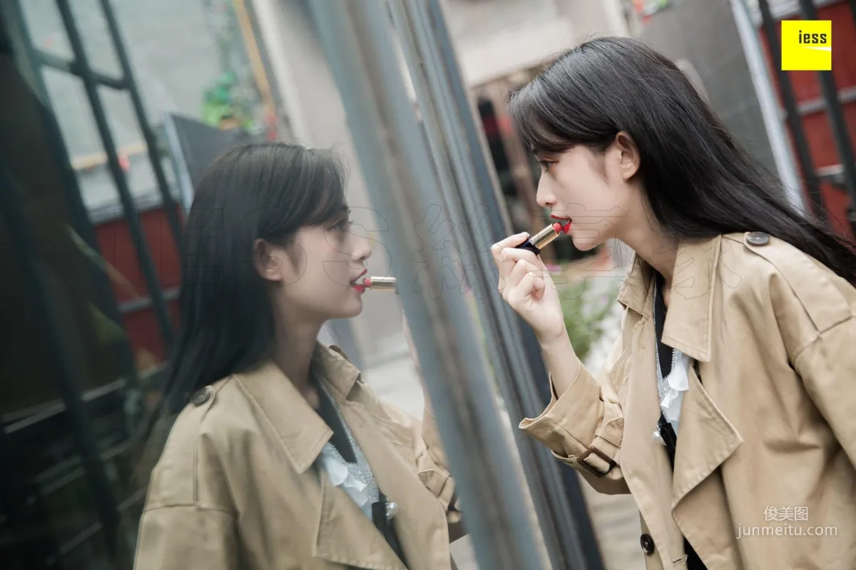 Model Shanshan, Elegant Trench Coat Little Red High, [IESS] Photo Set photo 8