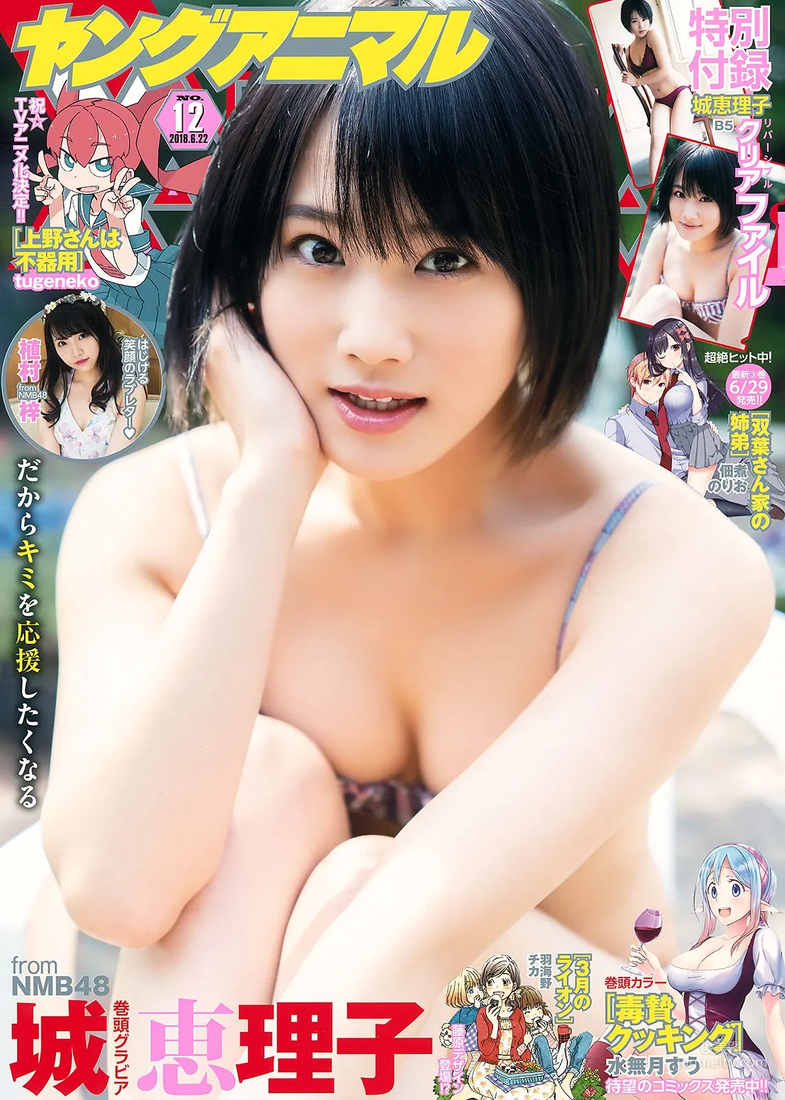 城恵理子 植村梓 [Young Animal] 2018年No.12 寫真雜志 1