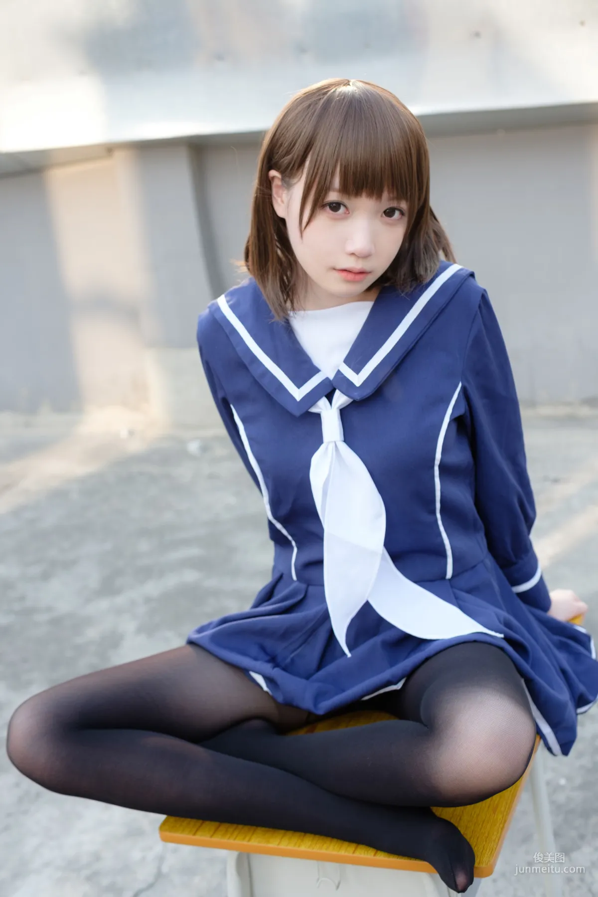 《天台黑絲水手服》 [森蘿财團] X-043 寫真集 65