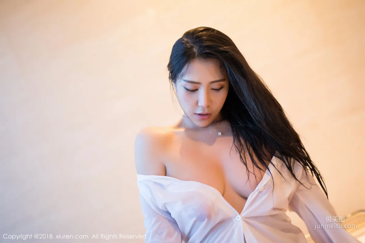 An Keer, White Shirt Ultimate Wet Body Charm [XiuRen] No.1255 Photo Set photo 54