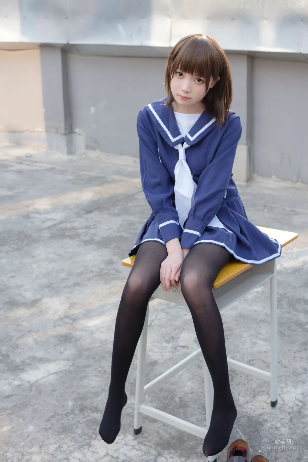《天台黑絲水手服》 [森蘿财團] X-043 寫真集 60