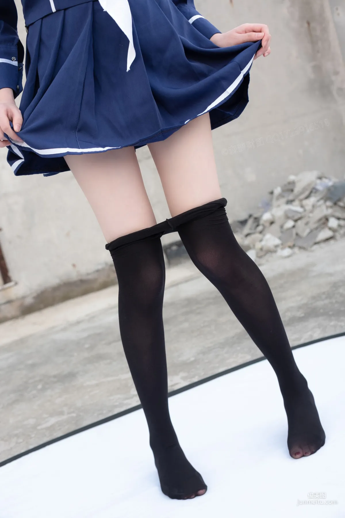 《天台黑絲水手服》 [森蘿财團] X-043 寫真集 97