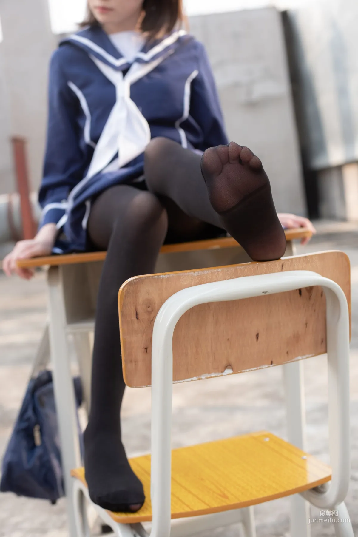 《天台黑絲水手服》 [森蘿财團] X-043 寫真集 27