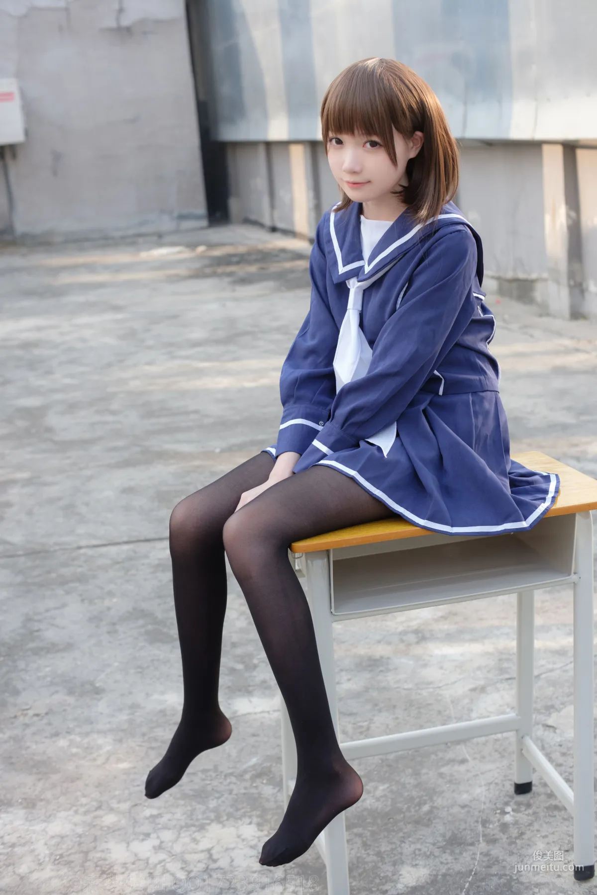 《天台黑絲水手服》 [森蘿财團] X-043 寫真集 61