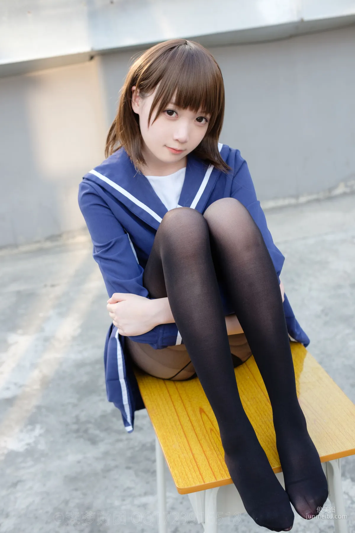 《天台黑絲水手服》 [森蘿财團] X-043 寫真集 64