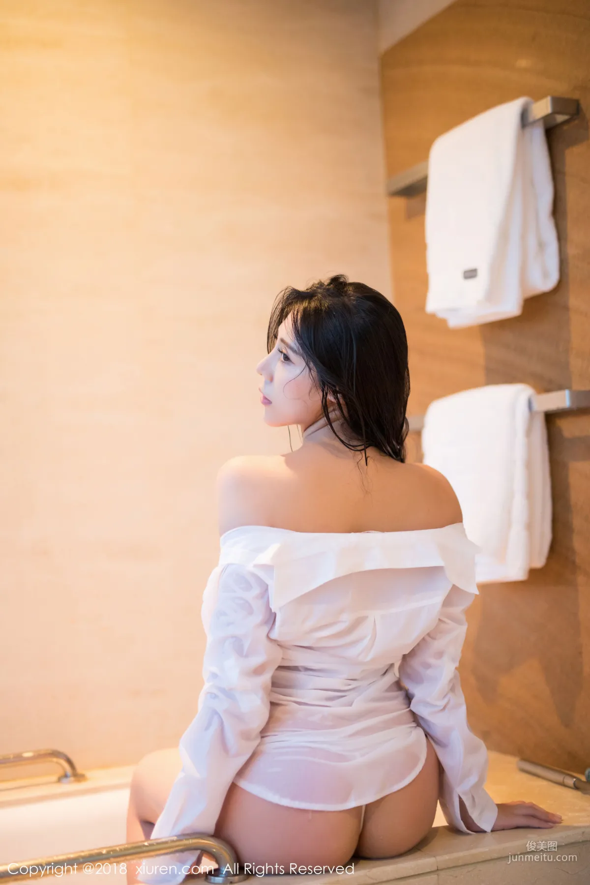 An Keer, White Shirt Ultimate Wet Body Charm [XiuRen] No.1255 Photo Set photo 51