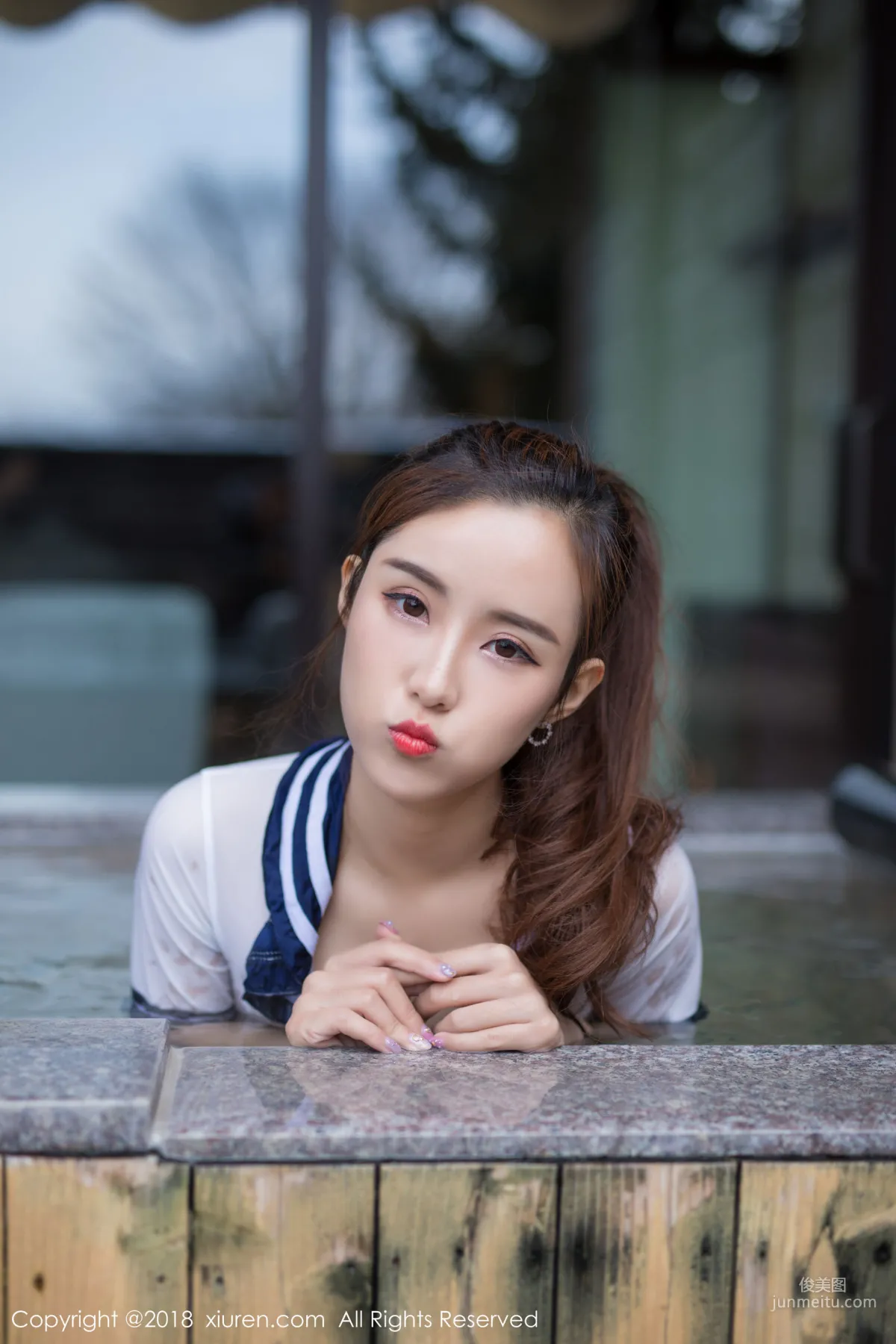 Mao Bao 'Hot Spring Water Slippery Washing Condensed Fat Wet Body Seduction' [XiuRen] No.1251 Photo Set photo 24