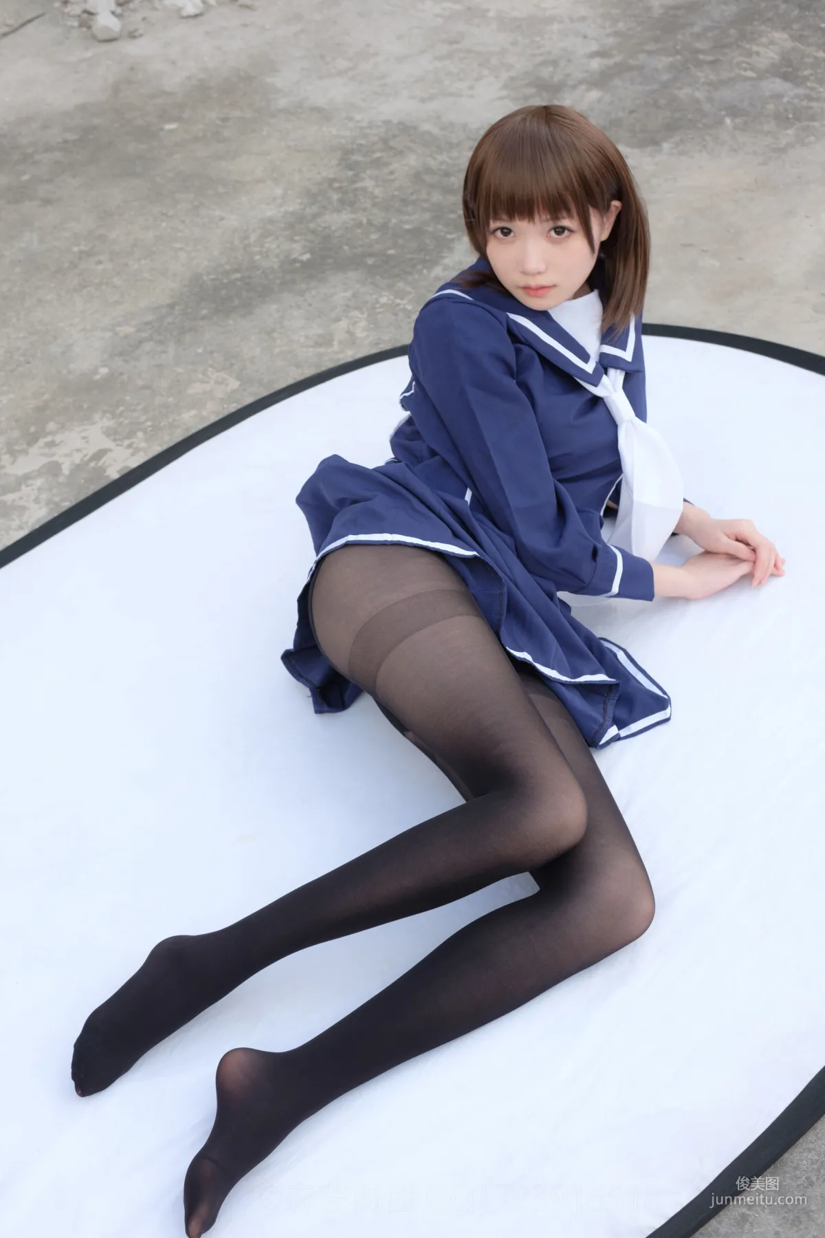 《天台黑絲水手服》 [森蘿财團] X-043 寫真集 85