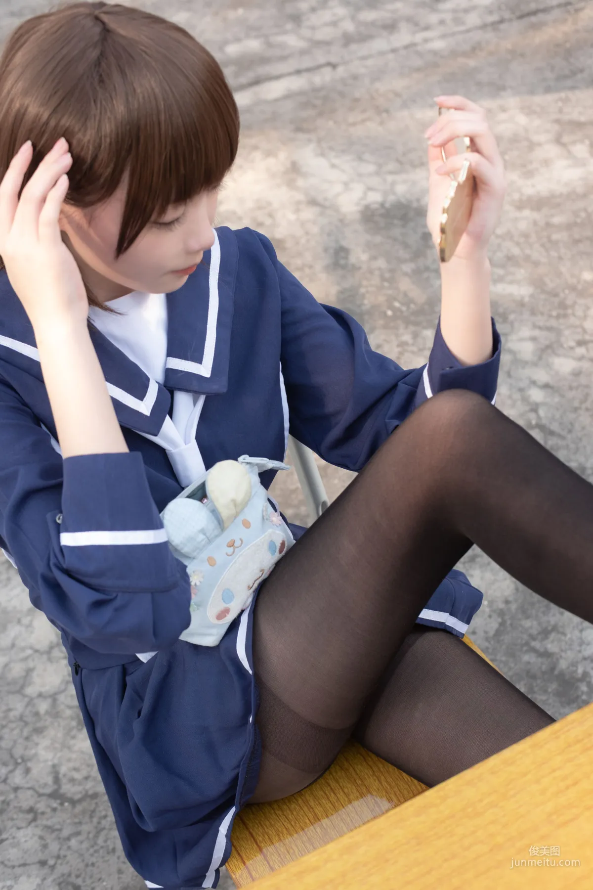 《天台黑丝水手服》 [森萝财团] X-043 写真集9