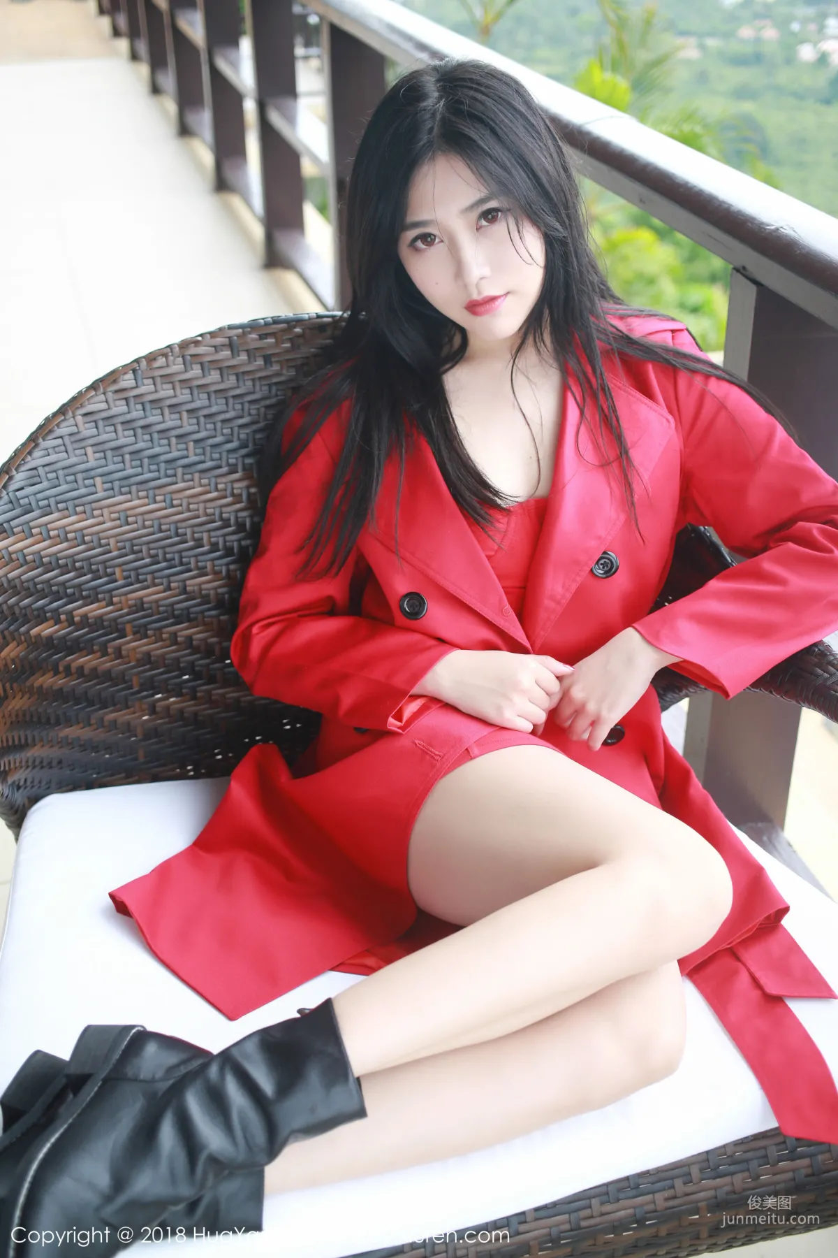 许诺Sabrina《红衣女神》 [花の颜HuaYan] Vol.056 写真集4