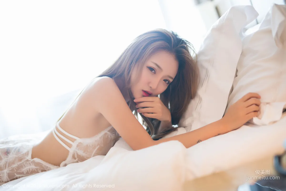 Miko Jiang, Alluring Lingerie and See-Through Thin Veil Body [XiuRen] No.1244 photo 61