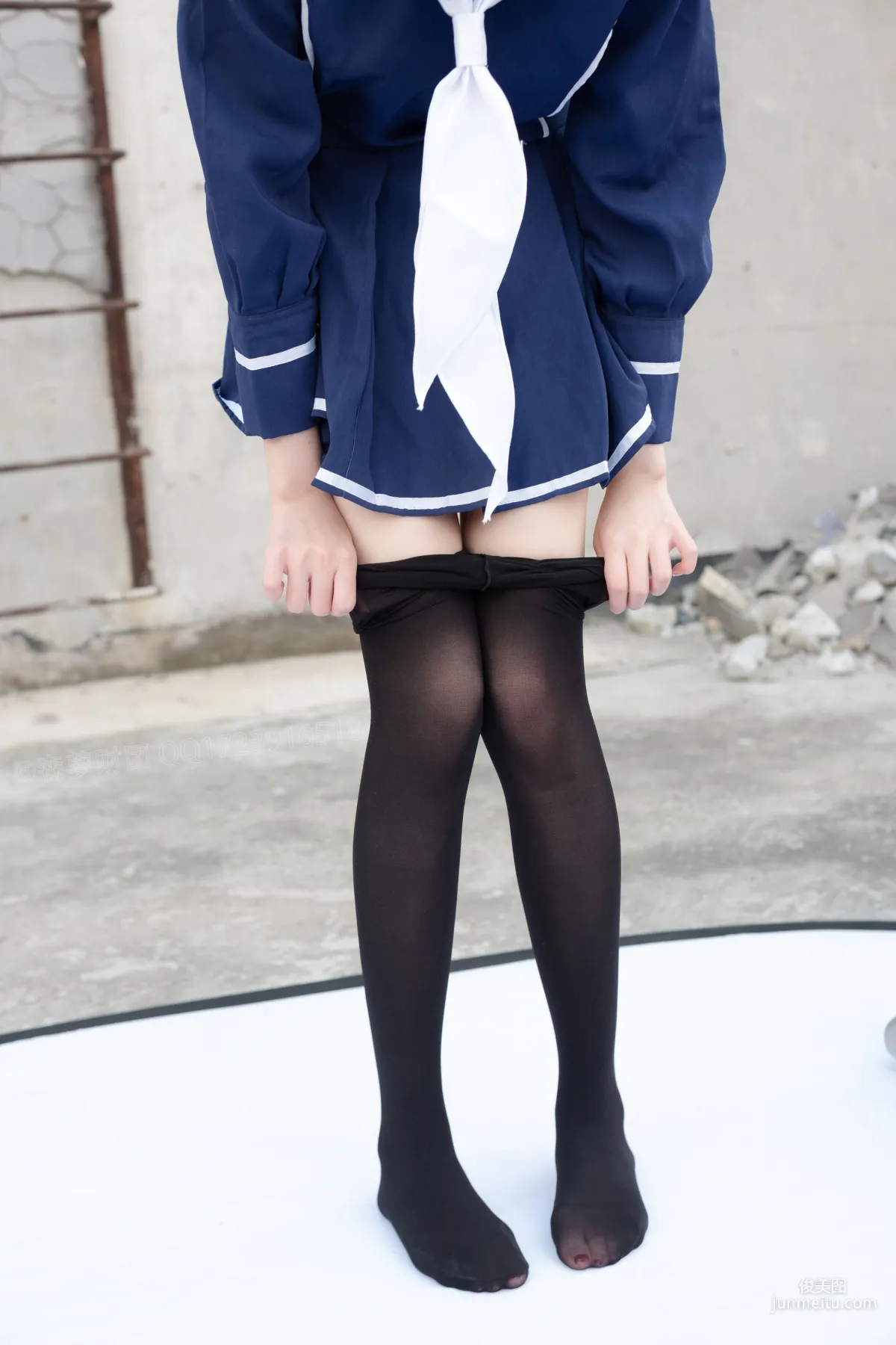 《天台黑絲水手服》 [森蘿财團] X-043 寫真集 94
