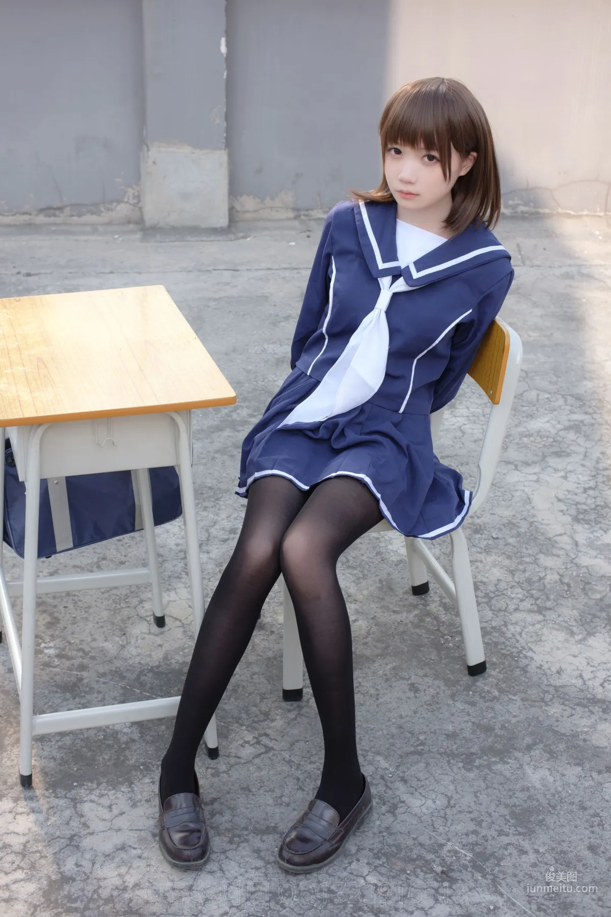 《天台黑丝水手服》 [森萝财团] X-043 写真集5
