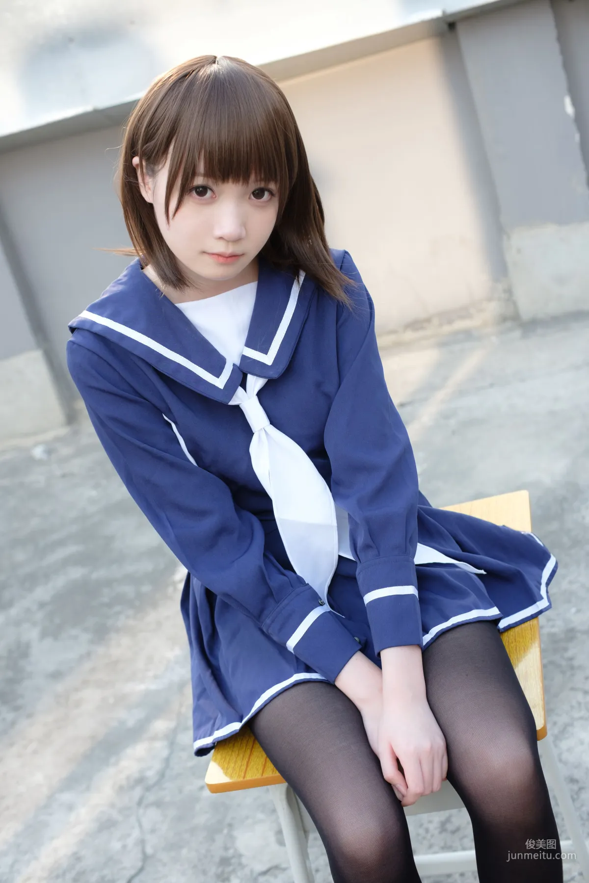 《天台黑絲水手服》 [森蘿财團] X-043 寫真集 59